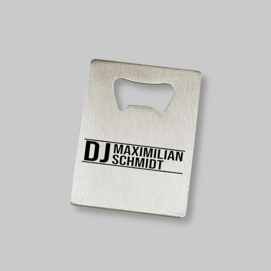 Edelstahl-Flaschenöffner - DJ Maximilian Schmidt